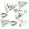 Big Dot of Happiness Boho Botanical - Triangle Greenery Party Photo Props - Pennant Flag Centerpieces - Set of 20